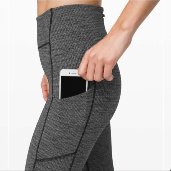 Lululemon Speed Up Tight 28" *Full-On Luxtreme Luon Variegated Knit Black Hthrd - Picture 4 of 13